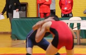 LECAUX Jordan finale 50kg cadet du tournoi de qualification aux championnats de france minime et cadet lutte libre à lomme 19 avril 2014