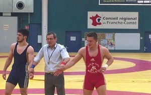 Maxime FIQUET finale 74 kg lutte libre au tournoi international labellisé de Besançon le 3 ocobre 2015