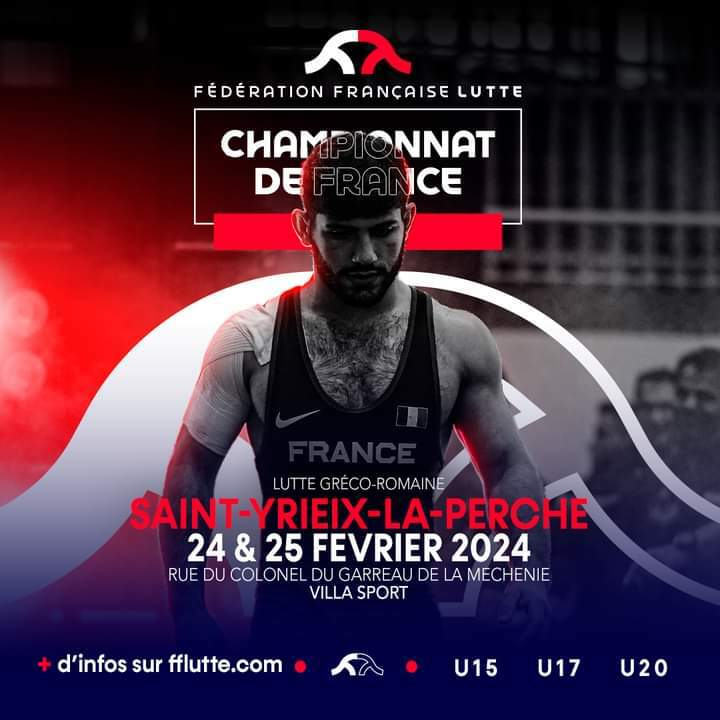 CHAMPIONNATS DE FRANCE GRÉCO U15 U17 U20 2024