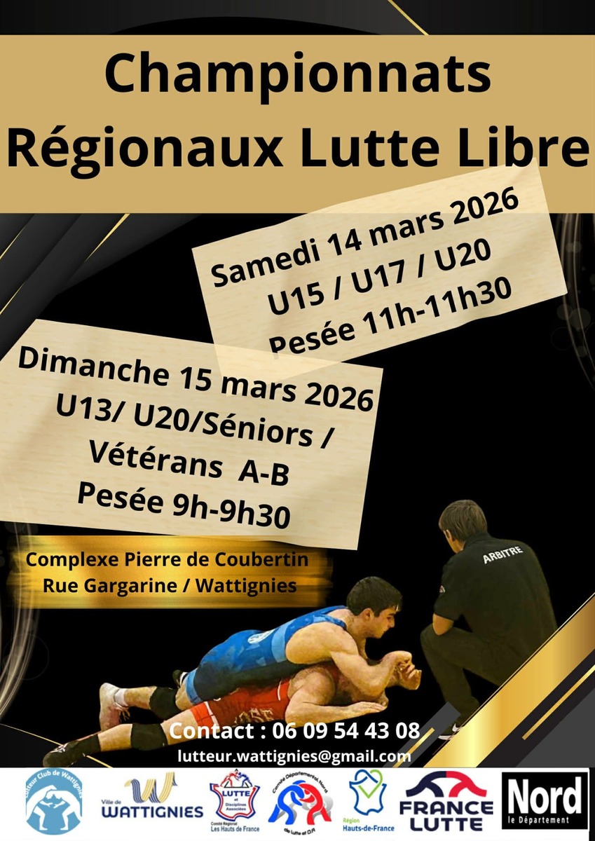 CHAMPIONNAT REGIONAL HAUTS DE FRANCE SENIORS ET U13 2026