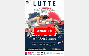 Championnat de France Lutte libre attention compétition annulé