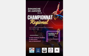Championnat Régional U13-U15-U17-U20 Lutte gréco-romaine et féminine
